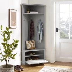 Ellison Gray Corner Hall Tree by CROSLEY FURNITURE -Deals CROSLEY FURNITURE Store gray crosley furniture hall trees cf6038 gy 77 1000