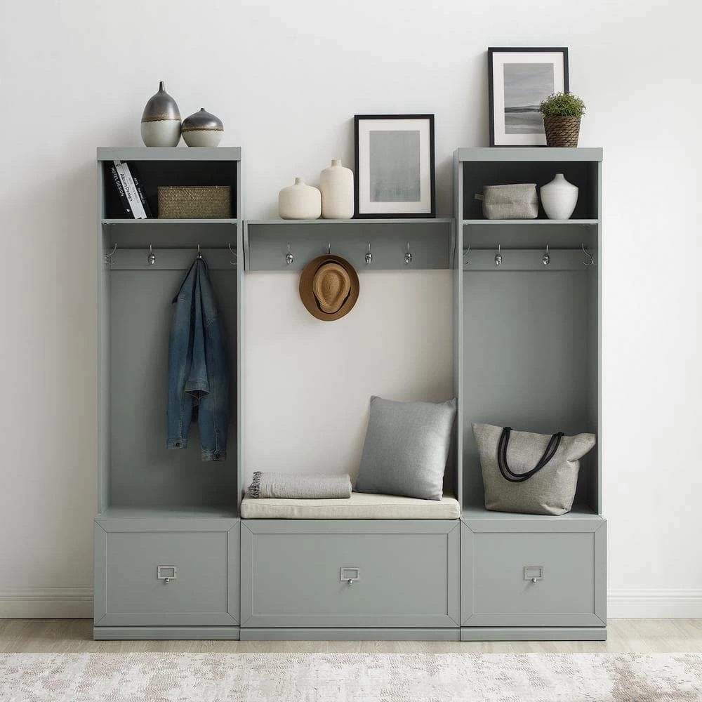 Harper Gray 4-Piece Hall Tree Set by CROSLEY FURNITURE 9 Harper Gray 4-Piece Hall Tree Set by CROSLEY FURNITURE - Image 7