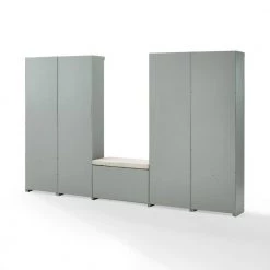 Harper Gray 6-Piece Hall Tree Set by CROSLEY FURNITURE -Deals CROSLEY FURNITURE Store gray crosley furniture hall trees kf31017gy 1f 1000