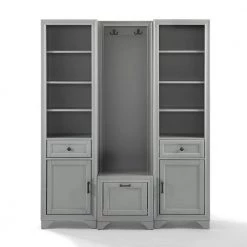 Tara Gray 3-Piece Entryway Set by CROSLEY FURNITURE -Deals CROSLEY FURNITURE Store gray crosley furniture hall trees kf33009gy c3 1000