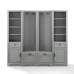 Tara Gray 4-Piece Entryway Set by CROSLEY FURNITURE -Deals CROSLEY FURNITURE Store gray crosley furniture hall trees kf33010gy c3 1000