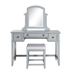 Vista 3-Piece Gray Vanity Set by CROSLEY FURNITURE -Deals CROSLEY FURNITURE Store gray crosley furniture makeup vanities kf60008gy c3 1000