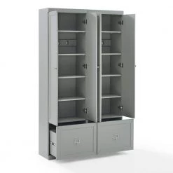 Harper Gray 2-Piece Food Pantry Set by CROSLEY FURNITURE 13 Harper Gray 2-Piece Food Pantry Set by CROSLEY FURNITURE -Deals CROSLEY FURNITURE Store gray crosley furniture pantry cabinets kf31009gy 1f 1000