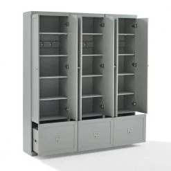 Harper Gray 3-Piece Food Pantry Set by CROSLEY FURNITURE -Deals CROSLEY FURNITURE Store gray crosley furniture pantry cabinets kf31010gy 4f 1000