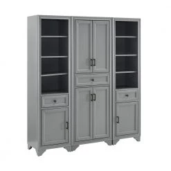 Tara 3-Piece Gray Pantry Set by CROSLEY FURNITURE
