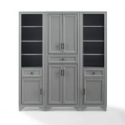 Tara 3-Piece Gray Pantry Set by CROSLEY FURNITURE -Deals CROSLEY FURNITURE Store gray crosley furniture pantry cabinets kf33006gy c3 1000