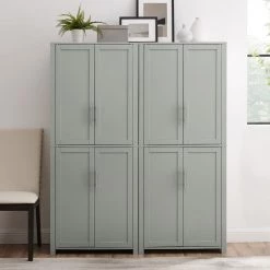 Savannah Gray Food Pantry (Set of 2) by CROSLEY FURNITURE -Deals CROSLEY FURNITURE Store gray crosley furniture pantry cabinets kf33020gy 44 1000