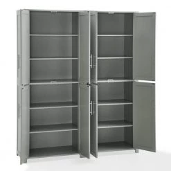 Savannah Gray Food Pantry (Set of 2) by CROSLEY FURNITURE -Deals CROSLEY FURNITURE Store gray crosley furniture pantry cabinets kf33020gy 4f 1000