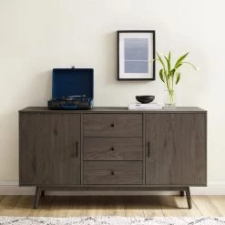 Lucas Gray Sideboard by CROSLEY FURNITURE -Deals CROSLEY FURNITURE Store gray crosley furniture sideboards buffet tables cf1119 gy 31 1000