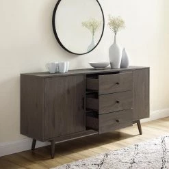Lucas Gray Sideboard by CROSLEY FURNITURE -Deals CROSLEY FURNITURE Store gray crosley furniture sideboards buffet tables cf1119 gy 76 1000