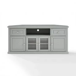 60 in. Gray TV Stand with 2-Drawers Fits TV's up to 65 in. with Cable Management by CROSLEY FURNITURE -Deals CROSLEY FURNITURE Store gray crosley furniture tv stands cf1000260 gy 1f 1000