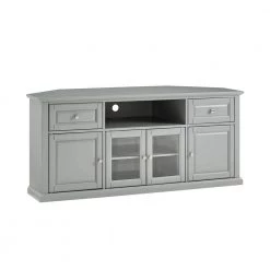 60 in. Gray TV Stand with 2-Drawers Fits TV's up to 65 in. with Cable Management by CROSLEY FURNITURE