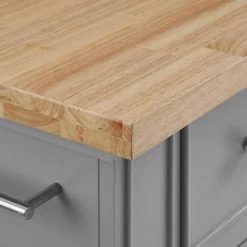Julia Gray Kitchen Island with X-Back Stools by CROSLEY FURNITURE -Deals CROSLEY FURNITURE Store gray with natural top and gray stools crosley furniture kitchen islands kf30067gy gy 1f 1000