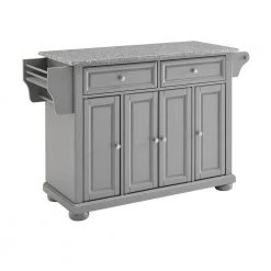 Alexandria Gray Kitchen Island with Granite Top by CROSLEY FURNITURE 13 Alexandria Gray Kitchen Island with Granite Top by CROSLEY FURNITURE -Deals CROSLEY FURNITURE Store gray with salt and pepper granite top crosley furniture kitchen islands kf30203agy c3 1000