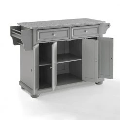 Alexandria Gray Kitchen Island with Granite Top by CROSLEY FURNITURE 17 Alexandria Gray Kitchen Island with Granite Top by CROSLEY FURNITURE -Deals CROSLEY FURNITURE Store gray with salt and pepper granite top crosley furniture kitchen islands kf30203agy fa 1000