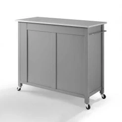 Savannah Gray with Stainless Steel Top Full-Size Kitchen Island by CROSLEY FURNITURE 12 Savannah Gray with Stainless Steel Top Full-Size Kitchen Island by CROSLEY FURNITURE -Deals CROSLEY FURNITURE Store gray with stainless top crosley furniture kitchen carts cf3029ss gy 1f 1000