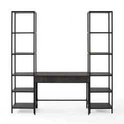 Jacobsen 79 in. 3-Piece Brown Ash Rectangular Writing Desk and Etagere Set by CROSLEY FURNITURE -Deals CROSLEY FURNITURE Store jacobsen crosley furniture writing desks kf13092br c3 1000