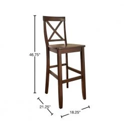 Crosley 30 in. Mahogany X-Back Bar Stool (Set Of Two) by CROSLEY FURNITURE -Deals CROSLEY FURNITURE Store mahogany crosley furniture bar stools cf500430 ma 40 1000