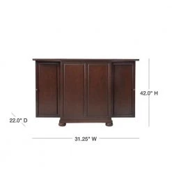 Alexandria Mahogany Bar with Expandable Storage by CROSLEY FURNITURE -Deals CROSLEY FURNITURE Store mahogany crosley furniture home bars kf40001ama 40 1000