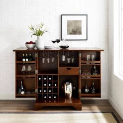LaFayette Mahogany Bar with Expandable Storage by CROSLEY FURNITURE 13 LaFayette Mahogany Bar with Expandable Storage by CROSLEY FURNITURE -Deals CROSLEY FURNITURE Store mahogany crosley furniture home bars kf40001bma 4f 1000
