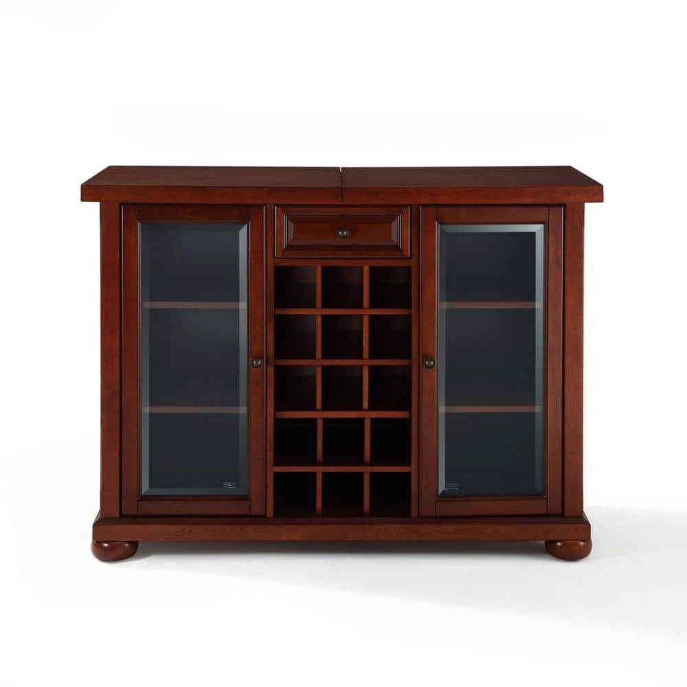 Alexandria Mahogany Bar with Sliding Top by CROSLEY FURNITURE 6 Alexandria Mahogany Bar with Sliding Top by CROSLEY FURNITURE - Image 4