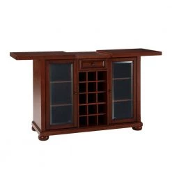 Alexandria Mahogany Bar with Sliding Top by CROSLEY FURNITURE
