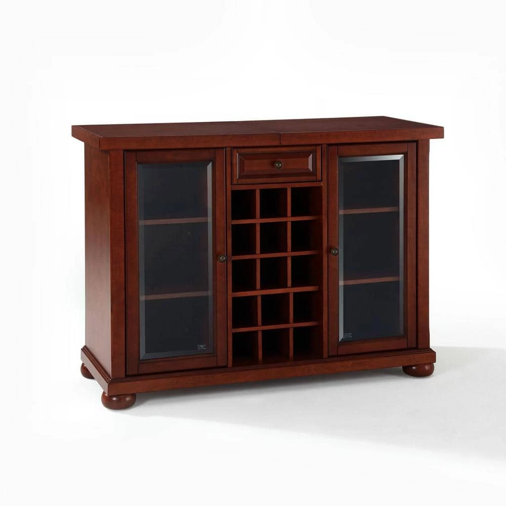 Alexandria Mahogany Bar with Sliding Top by CROSLEY FURNITURE 5 Alexandria Mahogany Bar with Sliding Top by CROSLEY FURNITURE - Image 3