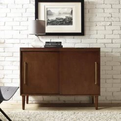 Everett Mahogany Media Console by CROSLEY FURNITURE -Deals CROSLEY FURNITURE Store mahogany crosley furniture media storage cf1103 ma 31 1000