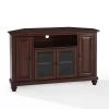 Cambridge 48 in. Mahogany Wood Corner TV Stand Fits TVs Up to 52 in. with Storage Doors by CROSLEY FURNITURE