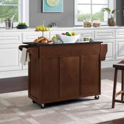 Eleanor Mahogany Kitchen Cart with Black Granite Top by CROSLEY FURNITURE 16 Eleanor Mahogany Kitchen Cart with Black Granite Top by CROSLEY FURNITURE -Deals CROSLEY FURNITURE Store mahogany with black granite top crosley furniture kitchen carts kf30174ema 76 1000