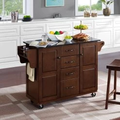 Eleanor Mahogany Kitchen Cart with Black Granite Top by CROSLEY FURNITURE 15 Eleanor Mahogany Kitchen Cart with Black Granite Top by CROSLEY FURNITURE -Deals CROSLEY FURNITURE Store mahogany with black granite top crosley furniture kitchen carts kf30174ema fa 1000