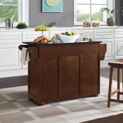 Eleanor Mahogany Kitchen Island with Granite Top by CROSLEY FURNITURE -Deals CROSLEY FURNITURE Store mahogany with black granite top crosley furniture kitchen islands kf30174ama 1f 1000
