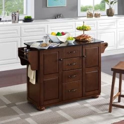 Eleanor Mahogany Kitchen Island with Granite Top by CROSLEY FURNITURE -Deals CROSLEY FURNITURE Store mahogany with black granite top crosley furniture kitchen islands kf30174ama 31 1000