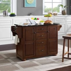 Eleanor Mahogany Kitchen Island with Granite Top by CROSLEY FURNITURE -Deals CROSLEY FURNITURE Store mahogany with black granite top crosley furniture kitchen islands kf30174ama c3 1000