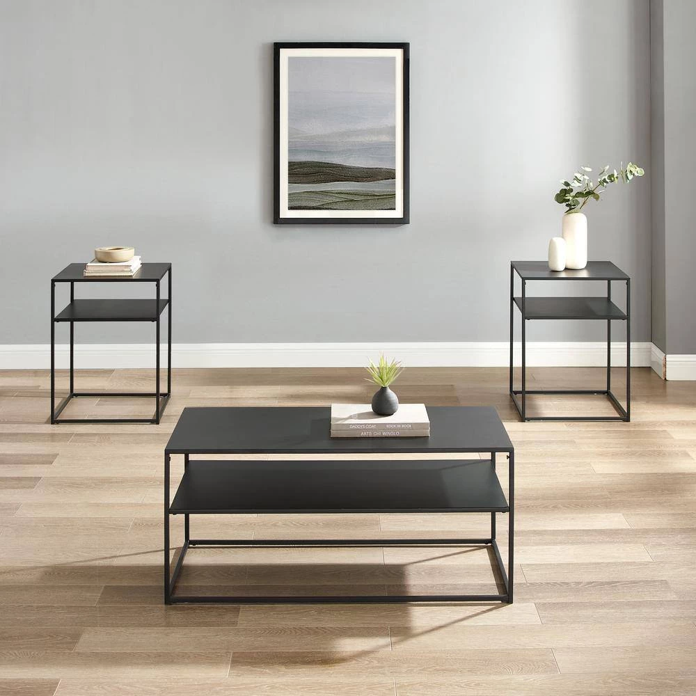 Braxton 24 in. H Matte Black Accent Tables (Set of 3) by CROSLEY FURNITURE 9 Braxton 24 in. H Matte Black Accent Tables (Set of 3) by CROSLEY FURNITURE - Image 7