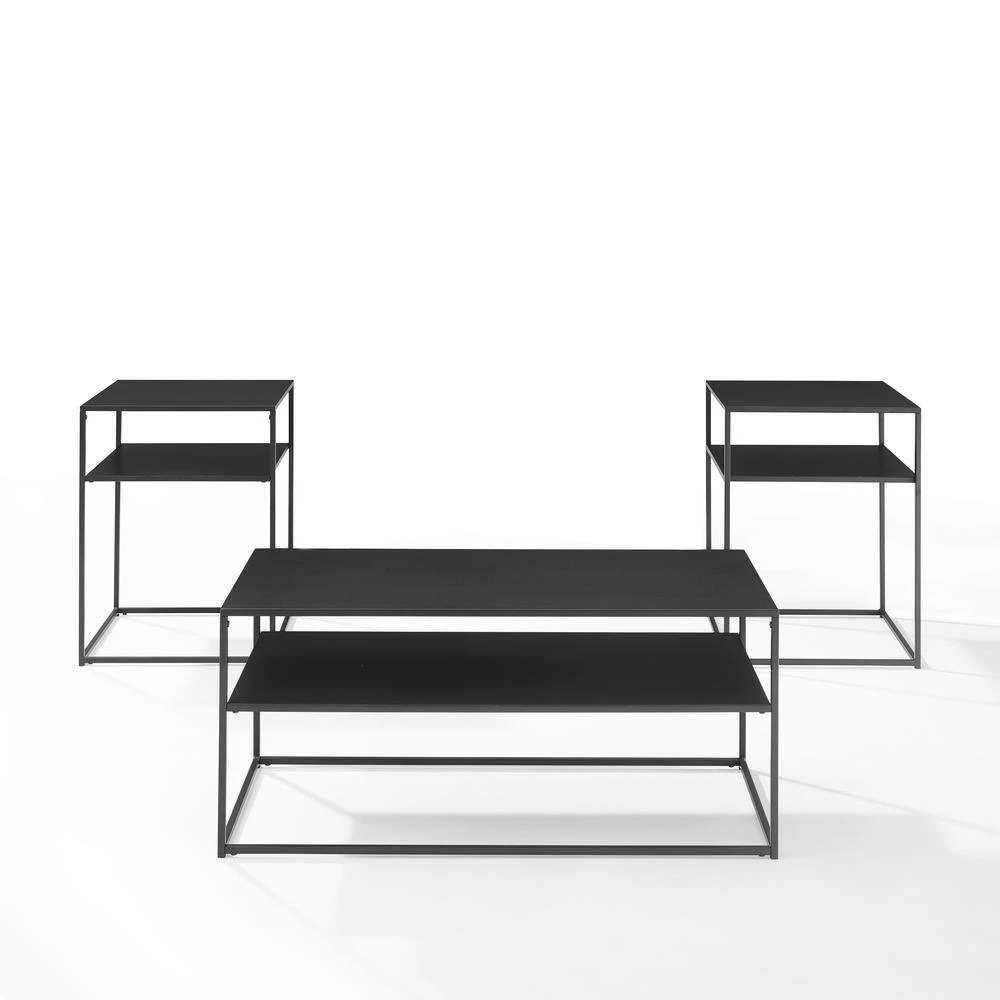 Braxton 24 in. H Matte Black Accent Tables (Set of 3) by CROSLEY FURNITURE 5 Braxton 24 in. H Matte Black Accent Tables (Set of 3) by CROSLEY FURNITURE - Image 3