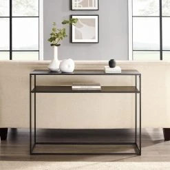 Braxton 42 in. Matte Black Standard Rectangle Metal Console Table by CROSLEY FURNITURE 13 Braxton 42 in. Matte Black Standard Rectangle Metal Console Table by CROSLEY FURNITURE -Deals CROSLEY FURNITURE Store matte black crosley furniture console tables cf1400 mb 31 1000
