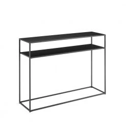Braxton 42 in. Matte Black Standard Rectangle Metal Console Table by CROSLEY FURNITURE