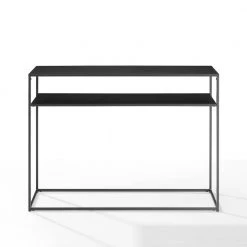 Braxton 42 in. Matte Black Standard Rectangle Metal Console Table by CROSLEY FURNITURE 10 Braxton 42 in. Matte Black Standard Rectangle Metal Console Table by CROSLEY FURNITURE -Deals CROSLEY FURNITURE Store matte black crosley furniture console tables cf1400 mb c3 1000