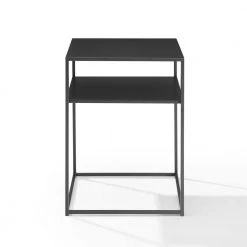 Braxton 24 in. Matte Black End Table by CROSLEY FURNITURE -Deals CROSLEY FURNITURE Store matte black crosley furniture end side tables cf1401 mb c3 1000