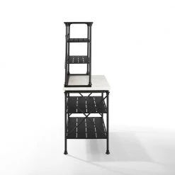 Madeleine Black Kitchen Island with Hutch by CROSLEY FURNITURE -Deals CROSLEY FURNITURE Store matte black crosley furniture kitchen islands kf13031mb 4f 1000