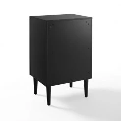 Everett Matte Black Record Player Stand by CROSLEY FURNITURE -Deals CROSLEY FURNITURE Store matte black crosley furniture media storage cf1104 mb 1f 1000