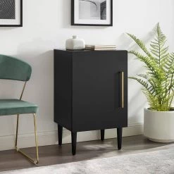 Everett Matte Black Record Player Stand by CROSLEY FURNITURE -Deals CROSLEY FURNITURE Store matte black crosley furniture media storage cf1104 mb fa 1000