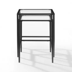 Ashton 22 in. Black Nesting Table (Set of 2) by CROSLEY FURNITURE -Deals CROSLEY FURNITURE Store matte black crosley furniture nesting tables cf1331 mb 4f 1000