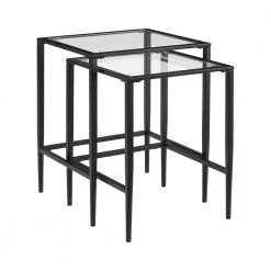 Ashton 22 in. Black Nesting Table (Set of 2) by CROSLEY FURNITURE