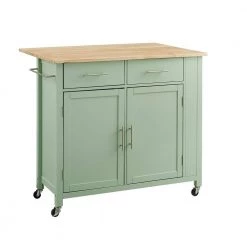 Savannah Mint Kitchen Cart with Drop Leaf by CROSLEY FURNITURE