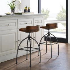 Edison Natural Adjustable Height Stool by CROSLEY FURNITURE -Deals CROSLEY FURNITURE Store natural black crosley furniture bar stools cf522126 na 31 1000