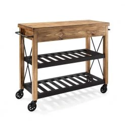 Roots Rack Industrial Natural Kitchen Cart with Towel Rack by CROSLEY FURNITURE -Deals CROSLEY FURNITURE Store natural crosley furniture kitchen carts cf3008 na 44 1000