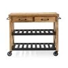 Roots Rack Industrial Natural Kitchen Cart with Towel Rack by CROSLEY FURNITURE