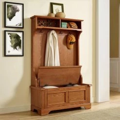 Campbell Oak Hall Tree by CROSLEY FURNITURE -Deals CROSLEY FURNITURE Store oak crosley furniture hall trees cf6005 oa 44 1000
